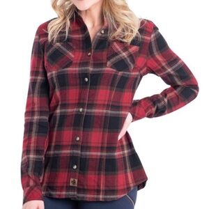 Legendary whitetail Red and Black Plaid Flannel Shirt